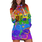 Sydney Mardi Gras Hoodie Dress Pride Rainbow Glitter Colorful Style