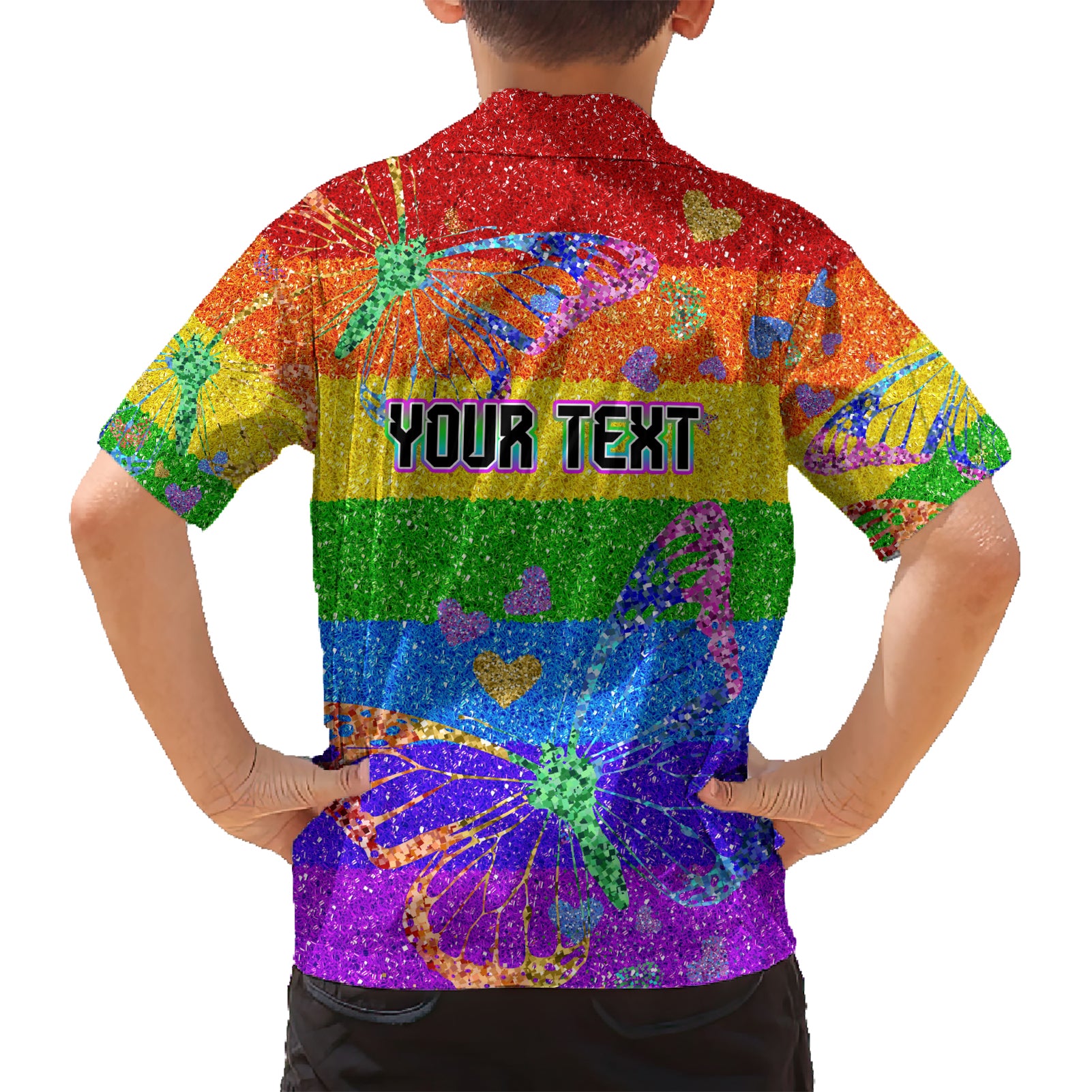 Sydney Mardi Gras Kid Hawaiian Shirt Pride Rainbow Glitter Colorful Style
