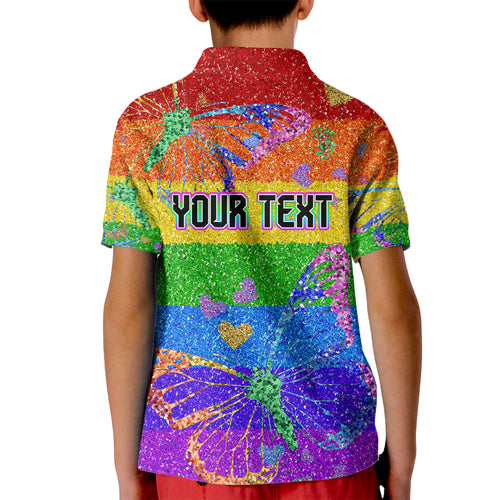Sydney Mardi Gras Kid Polo Shirt Pride Rainbow Glitter Colorful Style