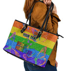 Sydney Mardi Gras Personalized Leather Tote Bag Pride Rainbow Glitter Colorful Style
