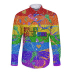Sydney Mardi Gras Long Sleeve Button Shirt Pride Rainbow Glitter Colorful Style