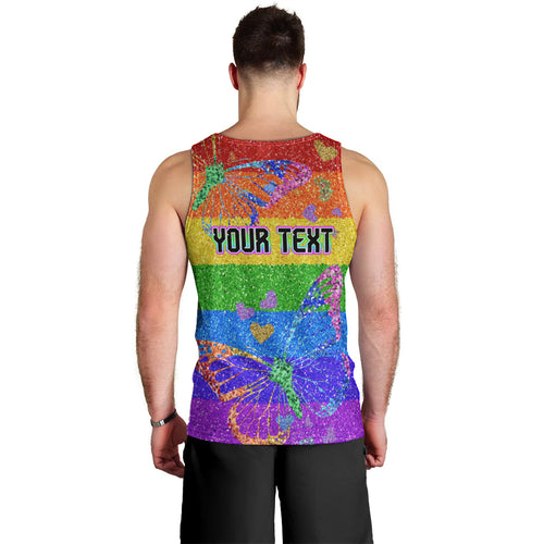 Sydney Mardi Gras Men Tank Top Pride Rainbow Glitter Colorful Style