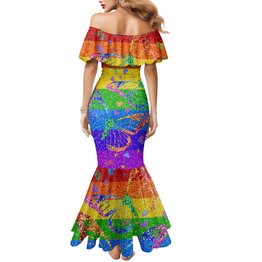 Sydney Mardi Gras Mermaid Dress Pride Rainbow Glitter Colorful Style
