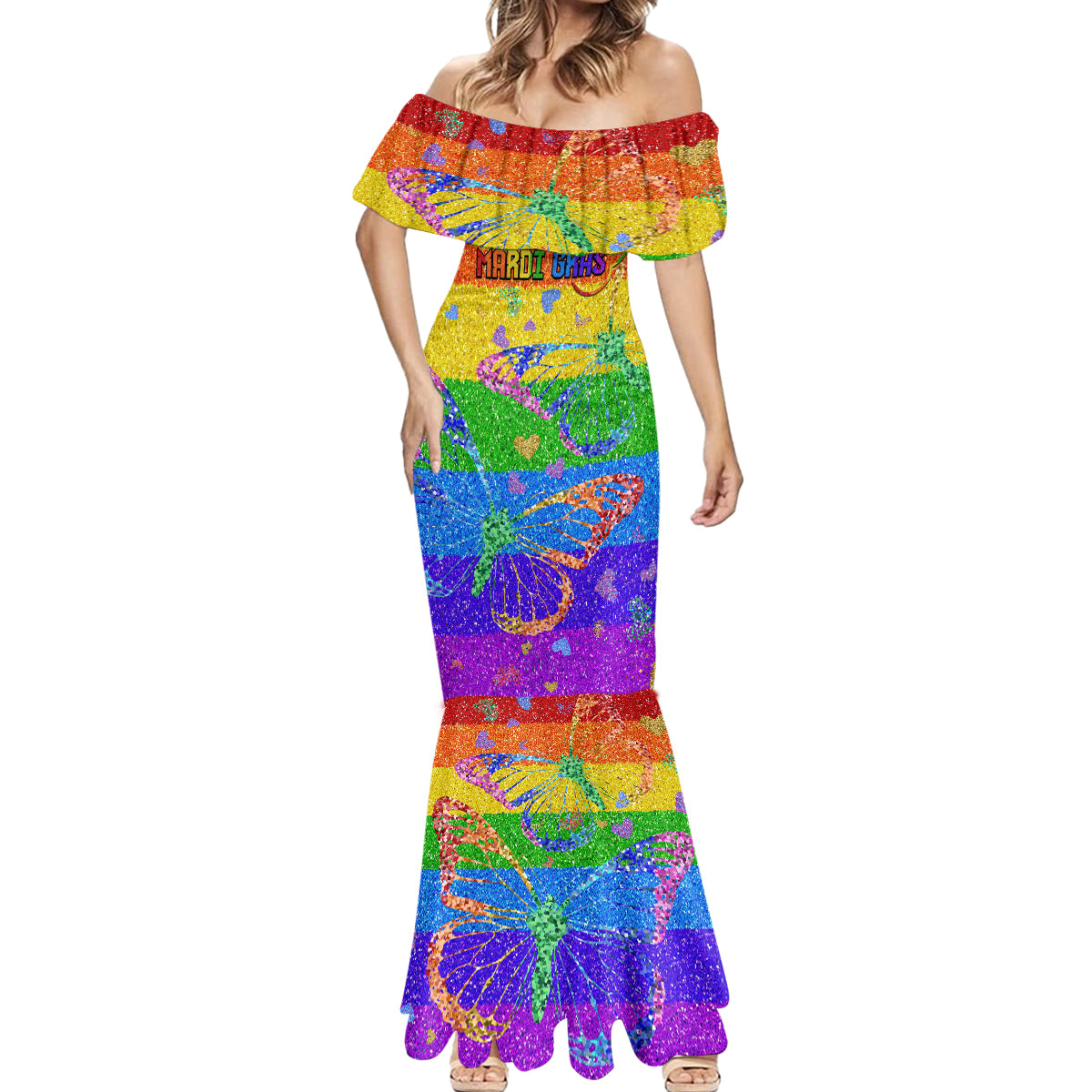 Sydney Mardi Gras Mermaid Dress Pride Rainbow Glitter Colorful Style