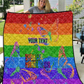 Sydney Mardi Gras Personalized Quilt Pride Rainbow Glitter Colorful Style