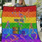 Sydney Mardi Gras Personalized Quilt Pride Rainbow Glitter Colorful Style