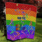 Sydney Mardi Gras Personalized Quilt Pride Rainbow Glitter Colorful Style
