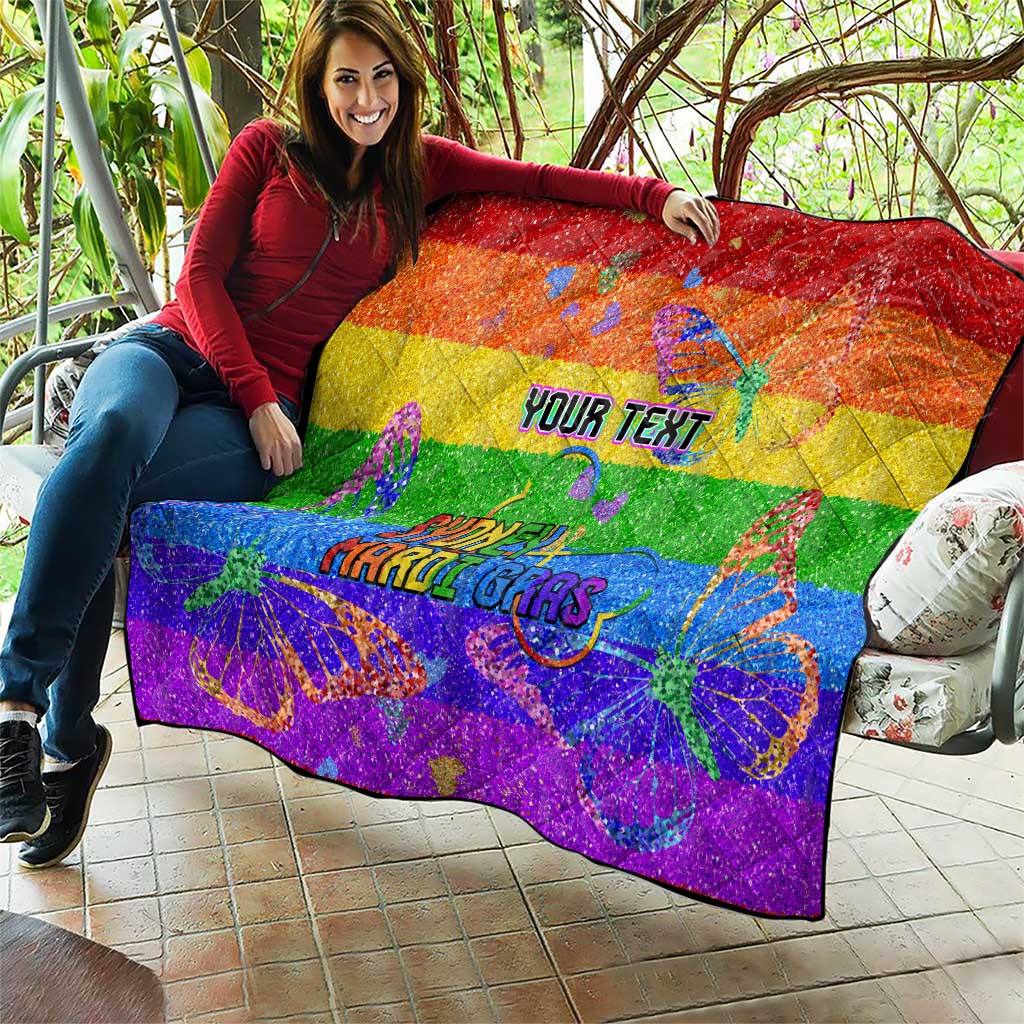 Sydney Mardi Gras Personalized Quilt Pride Rainbow Glitter Colorful Style