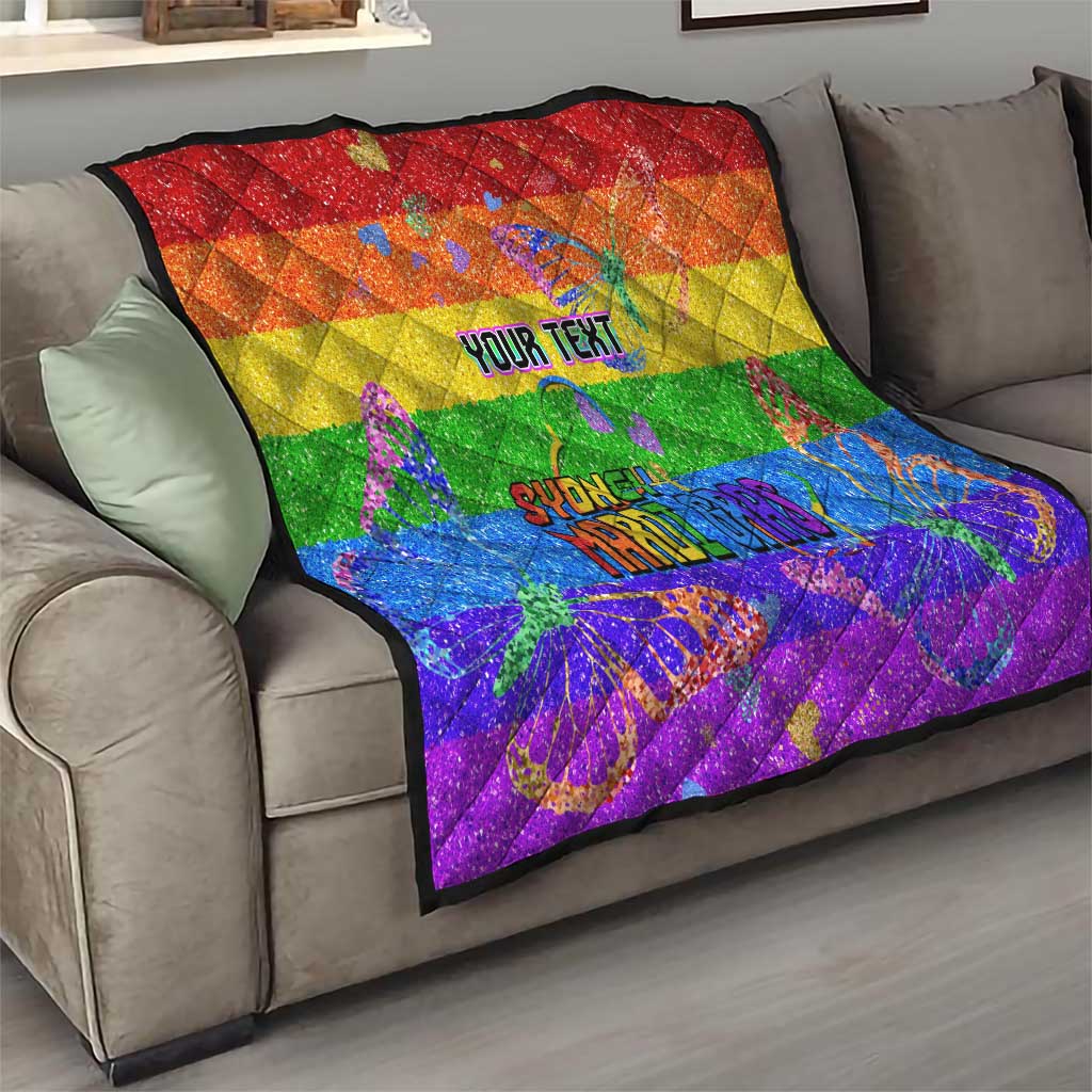 Sydney Mardi Gras Personalized Quilt Pride Rainbow Glitter Colorful Style