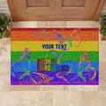 Sydney Mardi Gras Personalized Rubber Doormat Pride Rainbow Glitter Colorful Style