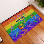 Sydney Mardi Gras Personalized Rubber Doormat Pride Rainbow Glitter Colorful Style