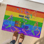 Sydney Mardi Gras Personalized Rubber Doormat Pride Rainbow Glitter Colorful Style