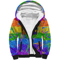 Sydney Mardi Gras Sherpa Hoodie Pride Rainbow Glitter Colorful Style