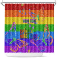 Sydney Mardi Gras Personalized Shower Curtain Pride Rainbow Glitter Colorful Style