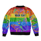Sydney Mardi Gras Sleeve Zip Bomber Jacket Pride Rainbow Glitter Colorful Style