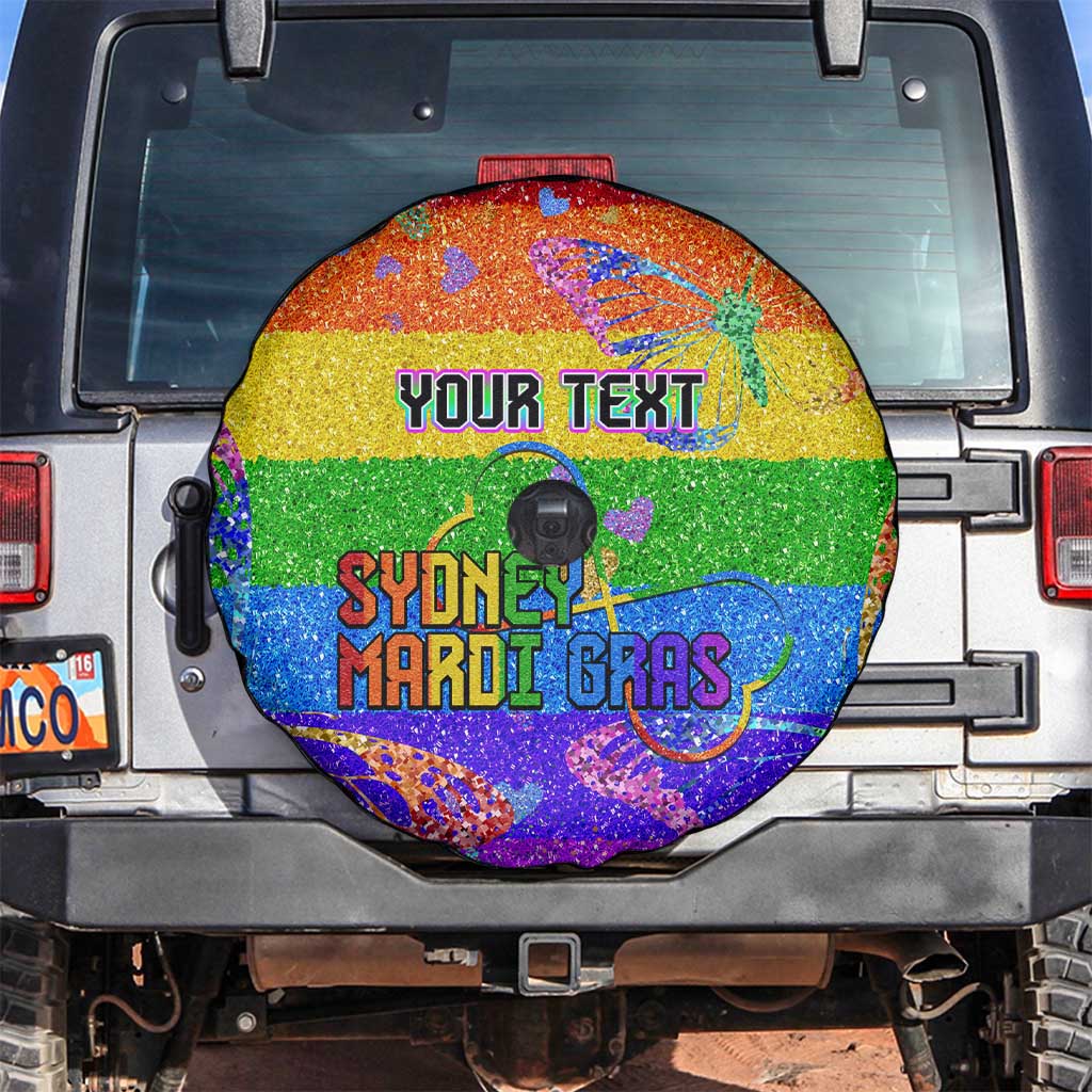 Sydney Mardi Gras Personalized Spare Tire Cover Pride Rainbow Glitter Colorful Style
