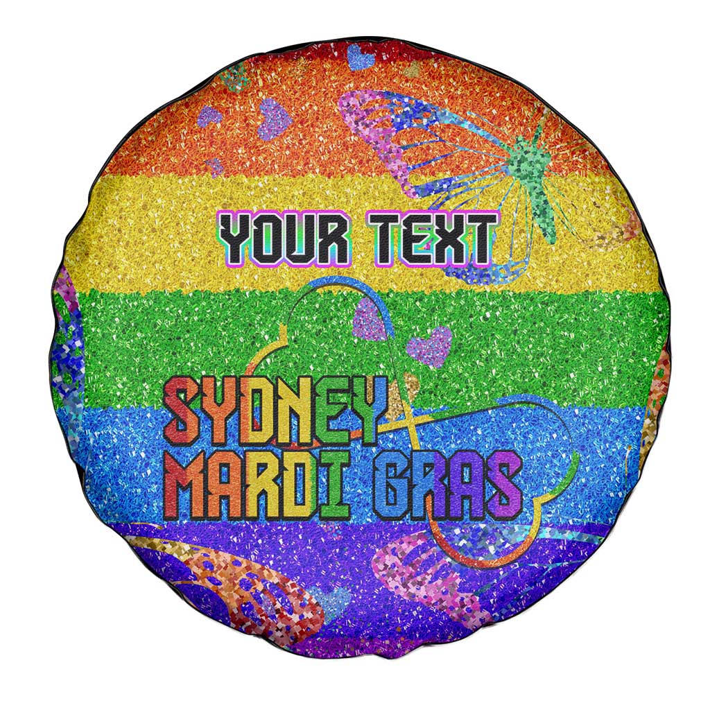 Sydney Mardi Gras Personalized Spare Tire Cover Pride Rainbow Glitter Colorful Style