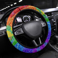 Sydney Mardi Gras Steering Wheel Cover Pride Rainbow Glitter Colorful Style