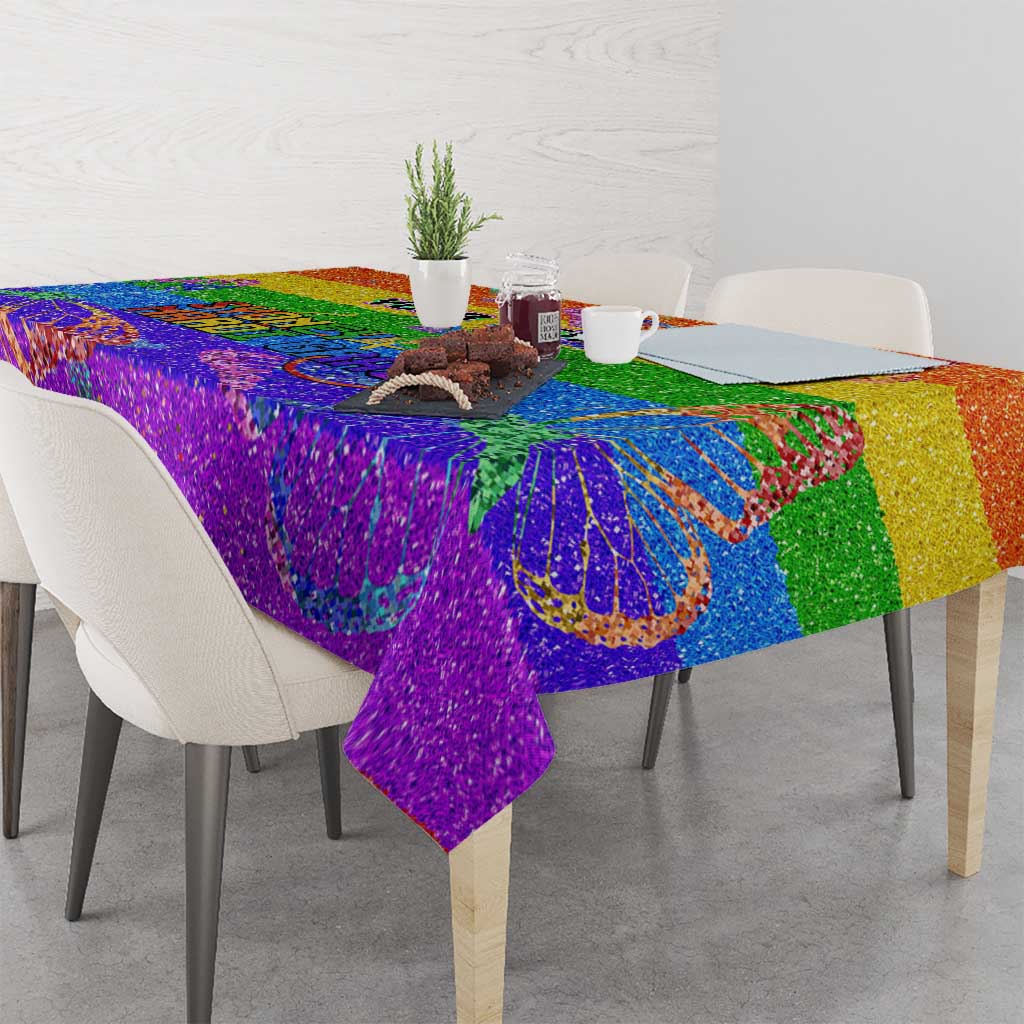 Sydney Mardi Gras Personalized Tablecloth Pride Rainbow Glitter Colorful Style