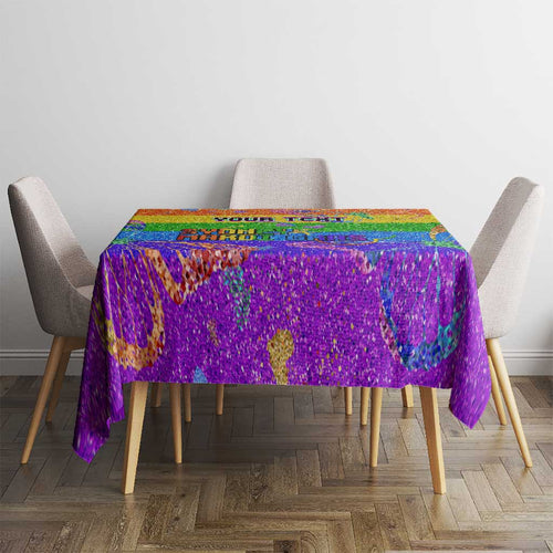 Sydney Mardi Gras Personalized Tablecloth Pride Rainbow Glitter Colorful Style