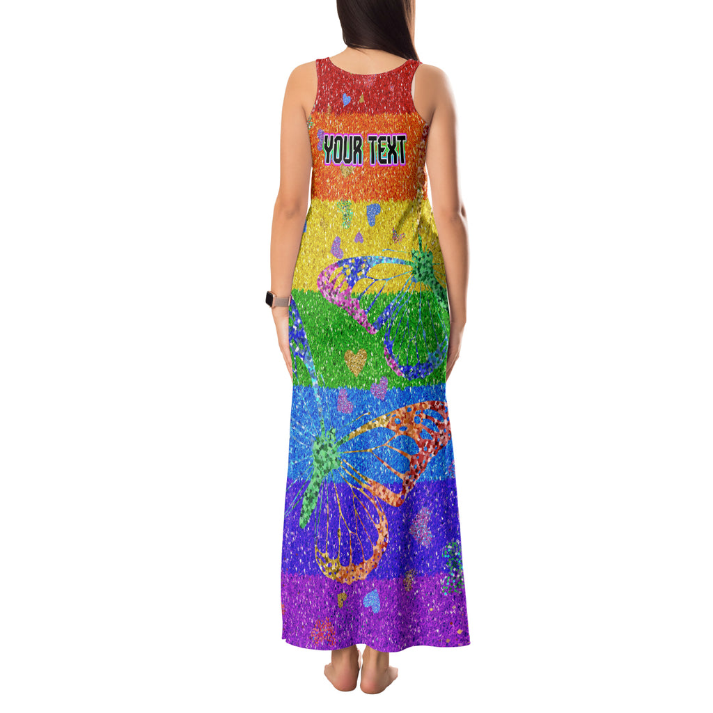 Sydney Mardi Gras Tank Maxi Dress Pride Rainbow Glitter Colorful Style