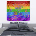 Sydney Mardi Gras Personalized Tapestry Pride Rainbow Glitter Colorful Style