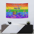 Sydney Mardi Gras Personalized Tapestry Pride Rainbow Glitter Colorful Style