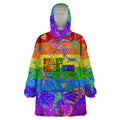 Sydney Mardi Gras Wearable Blanket Hoodie Pride Rainbow Glitter Colorful Style