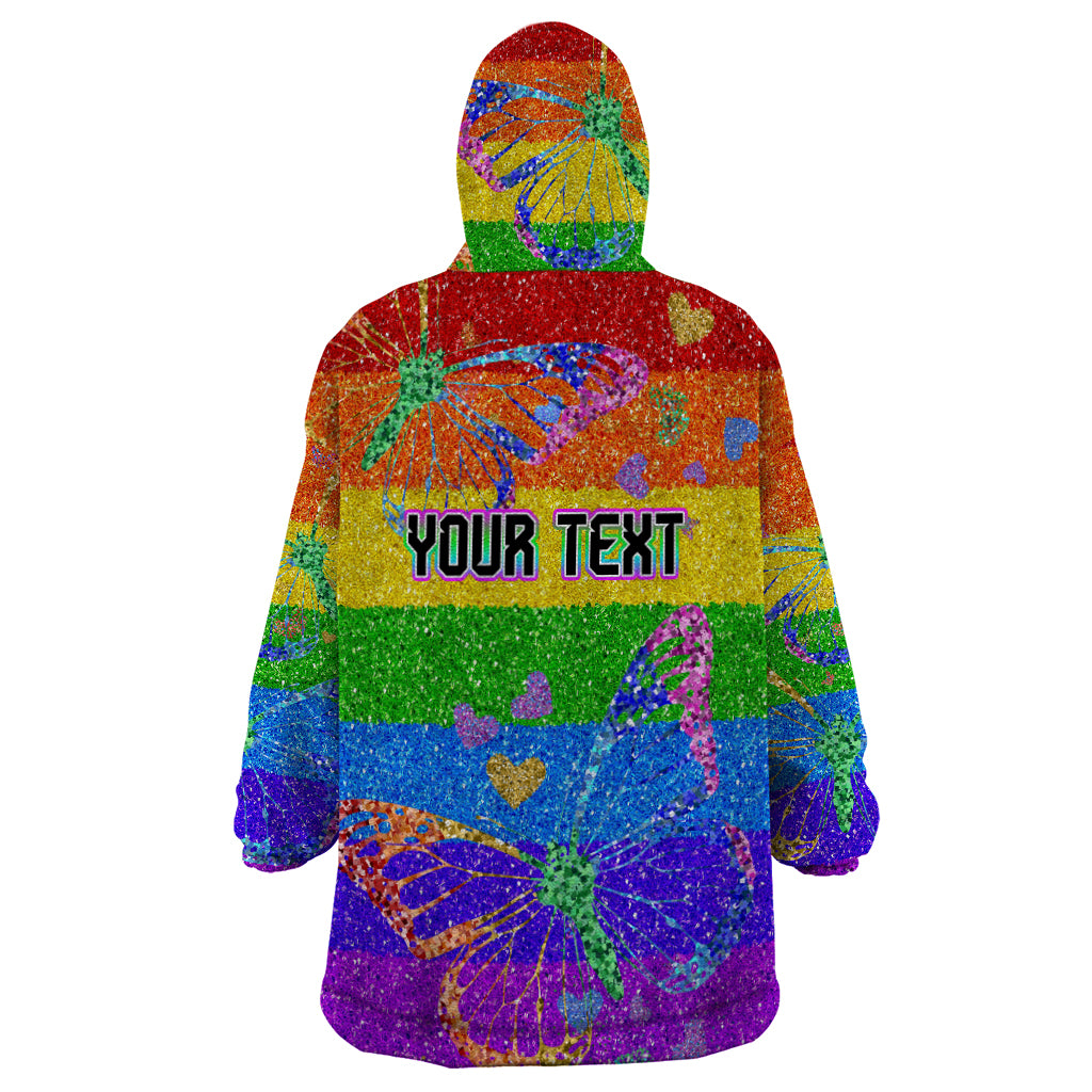 Sydney Mardi Gras Wearable Blanket Hoodie Pride Rainbow Glitter Colorful Style