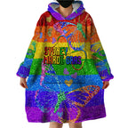 Sydney Mardi Gras Wearable Blanket Hoodie Pride Rainbow Glitter Colorful Style