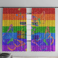 Sydney Mardi Gras Personalized Window Curtain Pride Rainbow Glitter Colorful Style