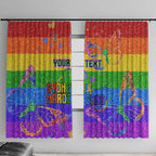 Sydney Mardi Gras Personalized Window Curtain Pride Rainbow Glitter Colorful Style