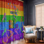 Sydney Mardi Gras Personalized Window Curtain Pride Rainbow Glitter Colorful Style