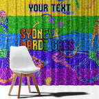 Sydney Mardi Gras Personalized Window Curtain Pride Rainbow Glitter Colorful Style