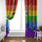 Sydney Mardi Gras Personalized Window Curtain Pride Rainbow Glitter Colorful Style