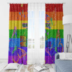 Sydney Mardi Gras Personalized Window Curtain Pride Rainbow Glitter Colorful Style