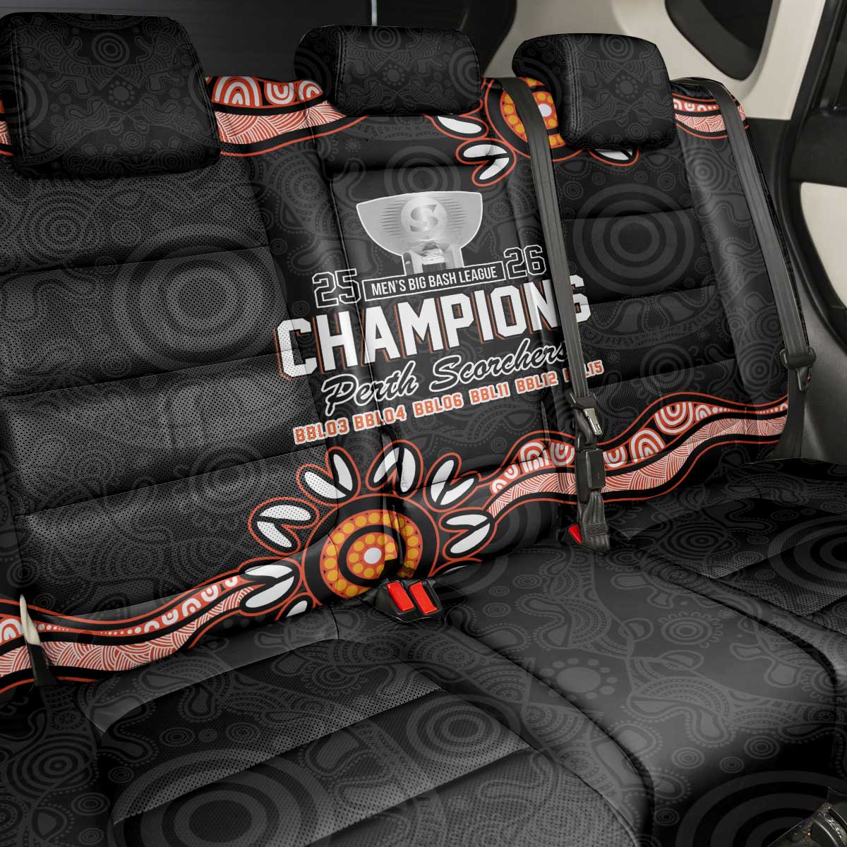 Cricket Australia Perth 6 Times Champions Back Car Seat Cover