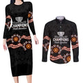 Cricket Australia Perth 6 Times Champions Couples Matching Long Sleeve Bodycon Dress and Long Sleeve Button Shirt