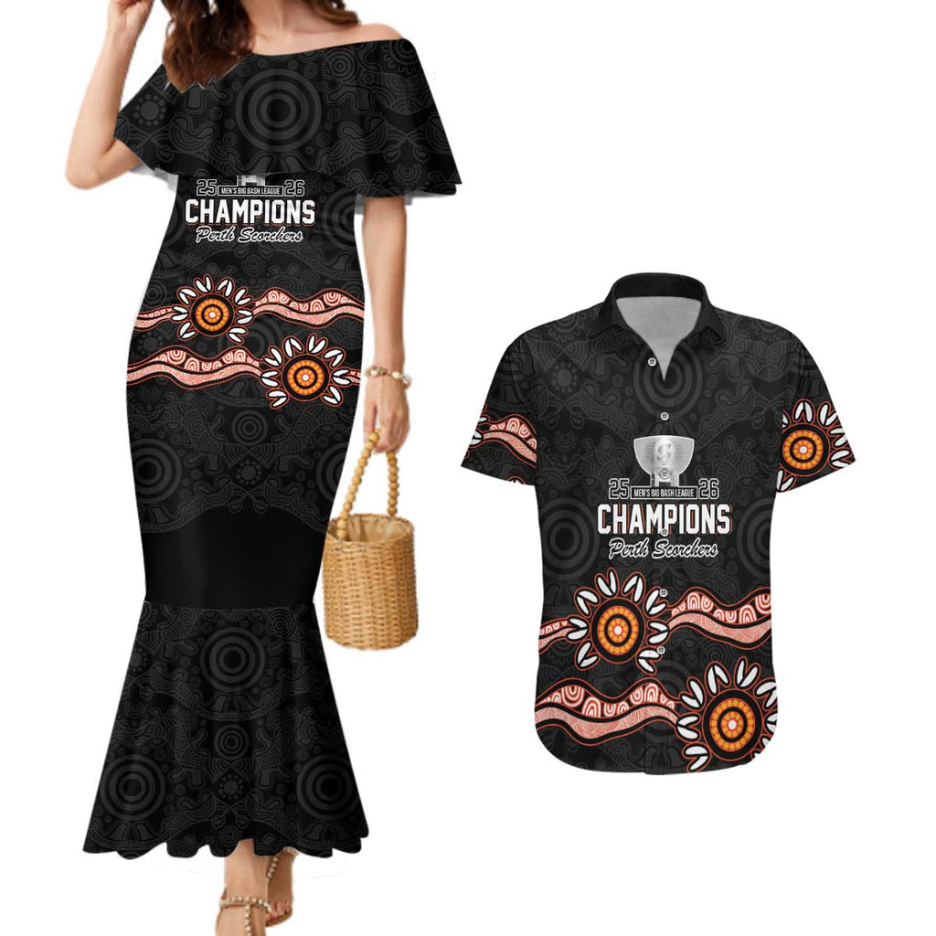 Cricket Australia Perth 6 Times Champions Couples Matching Mermaid Dress and Hawaiian Shirt
