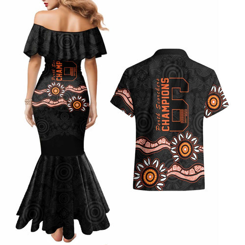Cricket Australia Perth 6 Times Champions Couples Matching Mermaid Dress and Hawaiian Shirt