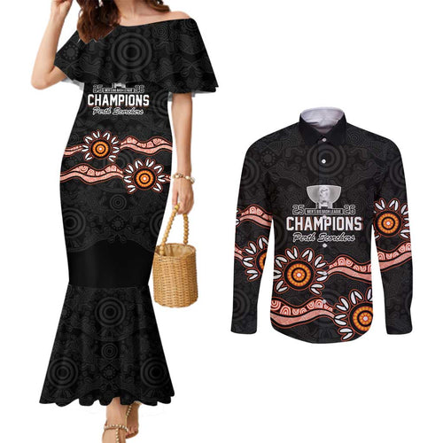 Cricket Australia Perth 6 Times Champions Couples Matching Mermaid Dress and Long Sleeve Button Shirt
