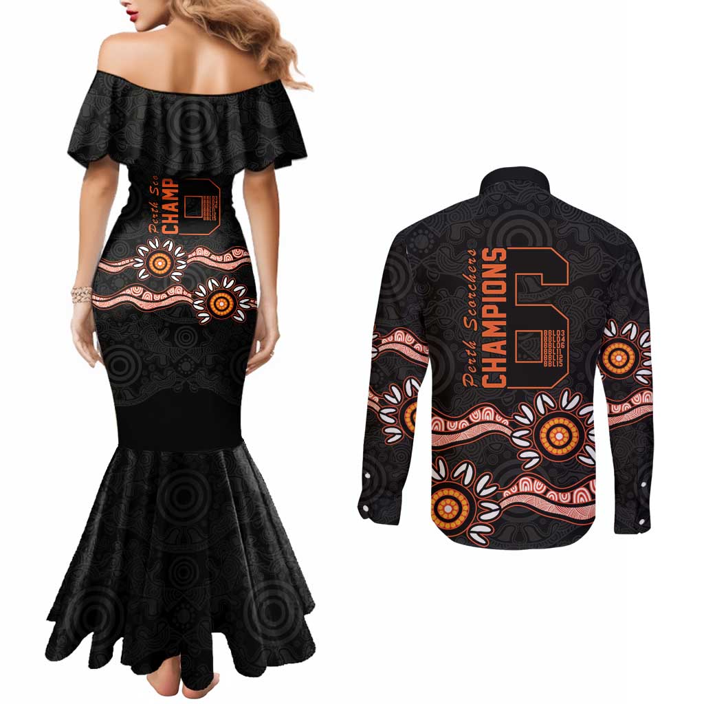 Cricket Australia Perth 6 Times Champions Couples Matching Mermaid Dress and Long Sleeve Button Shirt