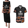 Cricket Australia Perth 6 Times Champions Couples Matching Puletasi and Hawaiian Shirt