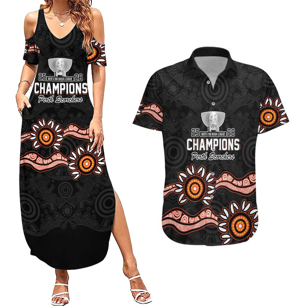 Cricket Australia Perth 6 Times Champions Couples Matching Summer Maxi Dress and Hawaiian Shirt