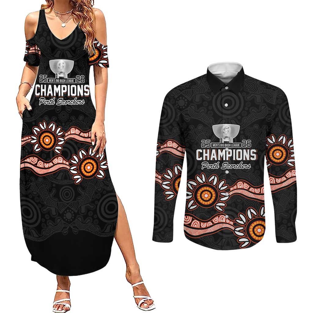Cricket Australia Perth 6 Times Champions Couples Matching Summer Maxi Dress and Long Sleeve Button Shirt