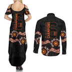 Cricket Australia Perth 6 Times Champions Couples Matching Summer Maxi Dress and Long Sleeve Button Shirt