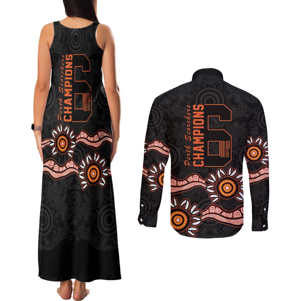 Cricket Australia Perth 6 Times Champions Couples Matching Tank Maxi Dress and Long Sleeve Button Shirt