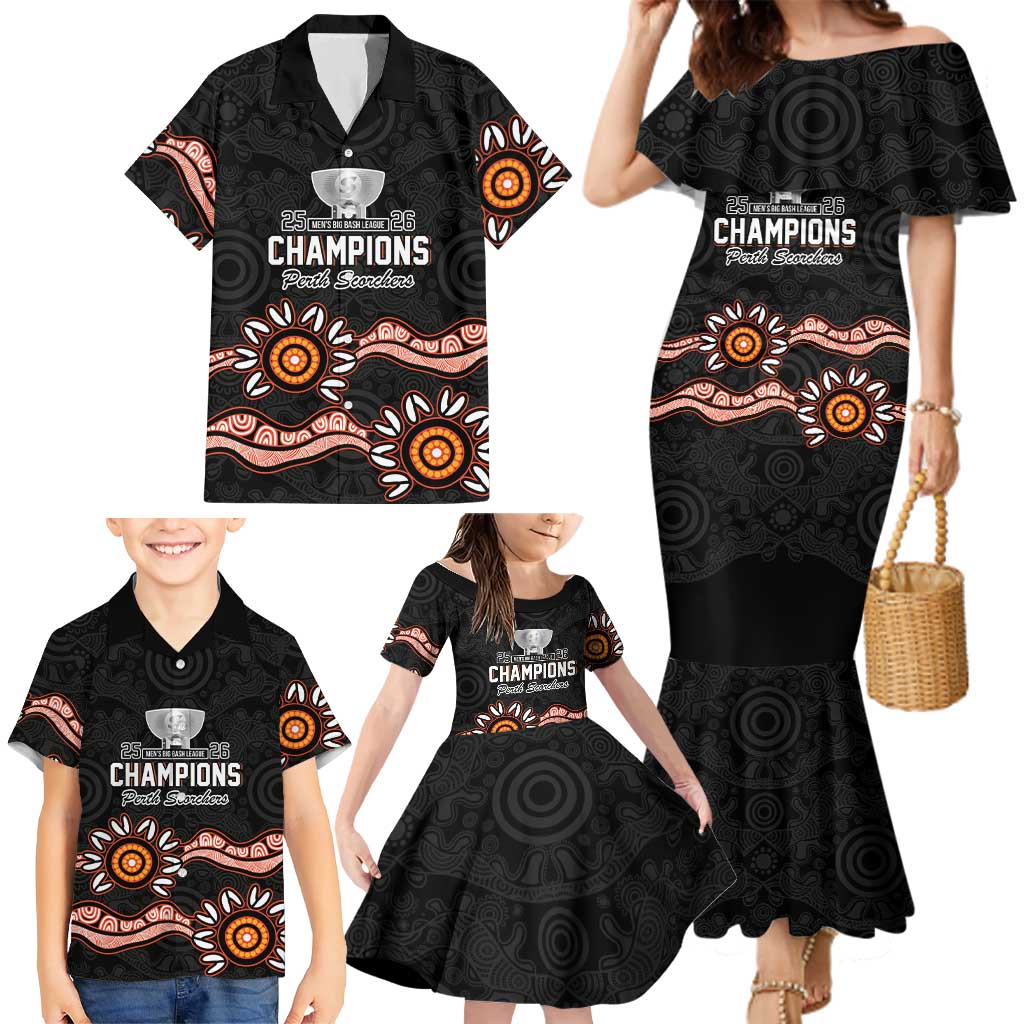 Cricket Australia Perth 6 Times Champions Family Matching Mermaid Dress and Hawaiian Shirt