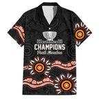Cricket Australia Perth 6 Times Champions Family Matching Off The Shoulder Long Sleeve Dress and Hawaiian Shirt