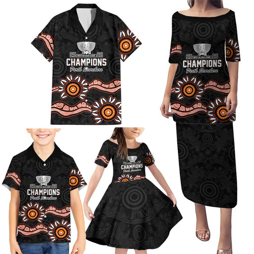 Cricket Australia Perth 6 Times Champions Family Matching Puletasi and Hawaiian Shirt